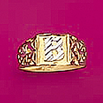 10Kt Yellow Gold Initial Ring
