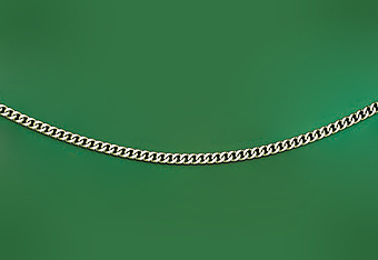 14Kt White Gold Hollow Franco Chain