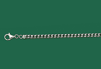 4 mm 14K White Gold Solid Franco Mens Chain