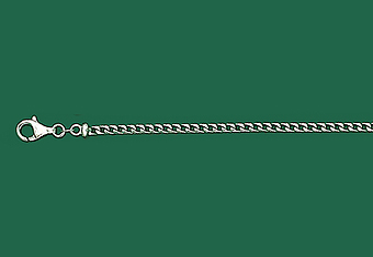 2.5 mm 14K White Gold Solid Franco Mens Chain