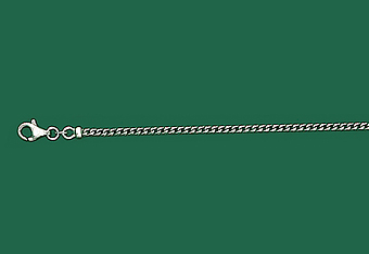 2.0 mm 14K White Gold Solid Franco Mens Chain