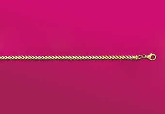 4 mm 14K Yellow Gold Solid Franco Mens Chain